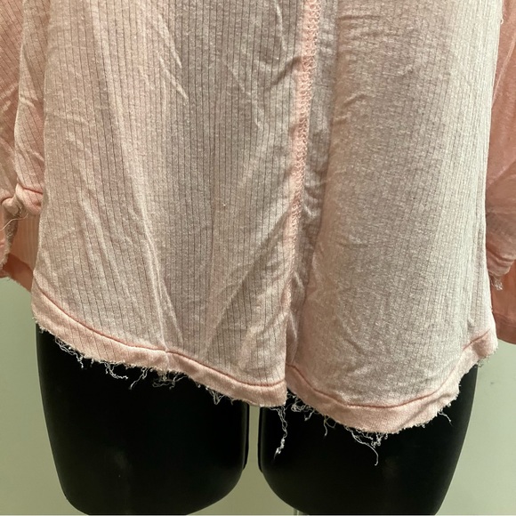 5/$20 Urban Outfitters Out From Under distressed oversized pink long sleeve S - Picture 2 of 16